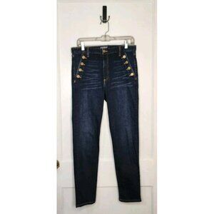 Ramy Brook High Rise Helena Skinny Sailor Button Dark Rinse Blue Jeans Sz 30